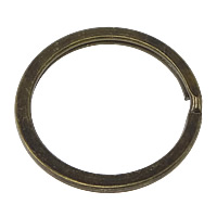 Ijzer Split Ring, Donut, antiek brons plated, 30x30x3mm, 200pC's/Lot, Verkocht door Lot