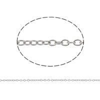 Nerezová ocel Oval řetěz, Nerez, s plastová špulka, různé velikosti pro výběr & oválný řetězu, Původní barva, 50m/spool, Prodáno By spool