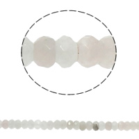 Natürliche Rosenquarz Perlen, Rondell, facettierte, 8x5mm, Bohrung:ca. 1.5mm, ca. 75PCs/Strang, verkauft per ca. 15.7 ZollInch Strang