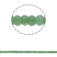 Πράσινη Aventurine Χάντρα, Rondelle, φυσικός, πολύπλευρη, 8x5mm, Τρύπα:Περίπου 1.5mm, Περίπου 75PCs/Strand, Sold Per Περίπου 15.7 inch Strand