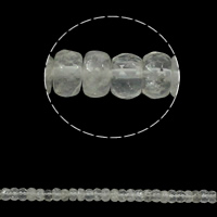 Perline di quarzo chiaro naturale, Rondella, sfaccettati, 8x5mm, Foro:Appross. 1.5mm, Appross. 75PC/filo, Venduto per Appross. 15.7 pollice filo