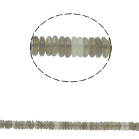 Natürliche graue Achat Perlen, Grauer Achat, flache Runde, 6x2mm, Bohrung:ca. 1.5mm, ca. 220PCs/Strang, verkauft per ca. 15.7 ZollInch Strang