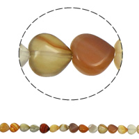 Prirodni Red ahat perle, Red Agate, Srce, prirodan, 14x6mm, Rupa:Približno 1.5mm, Približno 36računala/Strand, Prodano Per Približno 15.7 inčni Strand