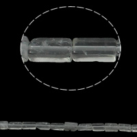 Naturliga Clear Quartz pärlor, Rektangel, 6x12x4mm, Hål:Ca 1.5mm, Ca 33PC/Strand, Såld Per Ca 15.7 inch Strand