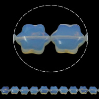 Sea Opal Χάντρες, Λουλούδι, 13x15x5mm, Τρύπα:Περίπου 1.5mm, Περίπου 28PCs/Strand, Sold Per Περίπου 15.7 inch Strand
