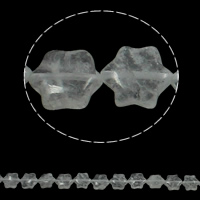 Perles de Quartz clair naturel, fleur, 13x15x5mm, Trou:Environ 1.5mm, Environ 28PC/brin, Vendu par Environ 15.7 pouce brin