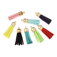 Velveteen Tassel with Copper Coated Plastic plated mixed colors Approx 2mm 100/