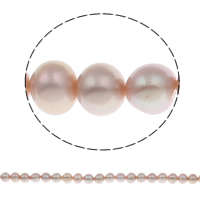 Perles de nacre rondes de culture d'eau douce, perle d'eau douce cultivée, naturel, violet, grade AAA, 8-9mm, Trou:Environ 0.8mm, Vendu par Environ 15.3 pouce brin