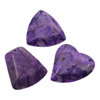 agate folle Pendentif, naturel, violet, 30x43x7mm-34x60x8mm, Trou:Environ 1mm, 10PC/sac, Vendu par sac