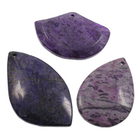 Colgantes de la ágata violeta, Ágata púrpura, natural, mixto, 28x51x8mm-40x67x8mm, agujero:aproximado 1mm, 10PCs/Bolsa, Vendido por Bolsa