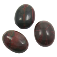 Jasper Picasso cabochão, Oval achatado, naturais, traseira plana, vermelho, 15x20x6mm, 10PCs/Bag, vendido por Bag