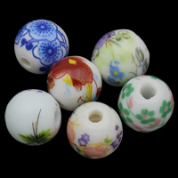 Udskrivning af porcelæn perler, forskellig størrelse for valg & blandet, 100pc'er/Bag, Solgt af Bag