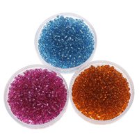 Silver fodrade glas Seed Beads, Glass Seed Beads, Rund, silverkantade, fler färger för val, 2x1.9mm, Hål:Ca 1mm, Ca 6660PC/Bag, Säljs av Bag