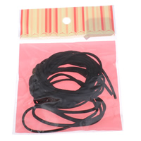 Шерстяные веревки, Бархат, с OPP, черный, 3x1mm, 4Дворы/сумка, продается сумка