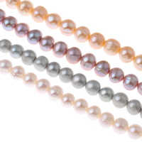 Bulvių išauginti gėlavandenių perlų karoliukai, Gėlo vandens perlų, Bulvė, daugiau spalvų pasirinkimas, 9-10mm, Skylė:Apytiksliai 0.8mm, Parduota už Apytiksliai 15.3 Inch Strand
