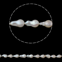 Sötvatten Odlade kämförsedda pärla pärlor, Freshwater Pearl, Keishi, naturlig, vit, 9-10mm, Hål:Ca 0.8mm, Såld Per Ca 15.3 inch Strand