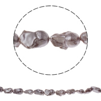 Sladkovodní kultivované jaderných Voskované perle, Kultivované sladkovodní jaderných Pearl, Keishi, nachový, 15-18mm, Otvor:Cca 0.8mm, Prodáno za Cca 15.3 inch Strand