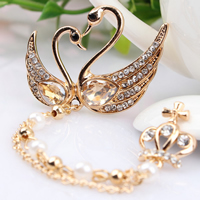 Mobile Phone DIY Decoration Zinc Alloy with Crystal & Plastic Pearl gold color plated twist oval chain & faceted & with rhinestone Sold By Lot