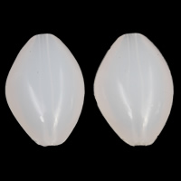Perles acryliques de Style gelée, Acrylique, ovale, blanc, 22x33x12mm, Trou:Environ 3mm, 2sacsvalises/lot, Environ 105PC/sac, Vendu par lot