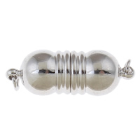 Brass Magnetic Clasp platinum color plated single-strand nickel lead & cadmium free Approx 2mm Sold By Bag