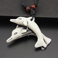 Resin Pendant Dolphin imitation bone Approx 1.5mm Sold By Lot
