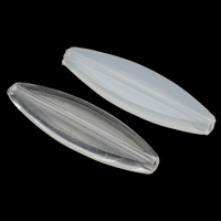 Transparente Acryl-Perlen, Acryl, flachoval, verschiedene Stile für Wahl, 40x12x5mm, Bohrung:ca. 1mm, 2Taschen/Menge, ca. 290PCs/Tasche, verkauft von Menge