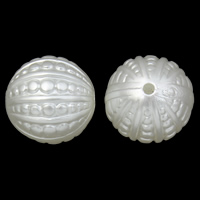 Tworzywa ABS perła Koralik, Koło, biały, 12mm, otwór:około 1mm, 2Torby/wiele, około 450komputery/torba, sprzedane przez wiele