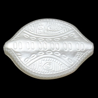 ABS-Kunststoff-Perlen Perle, Pferdeauge, weiß, 31x22x7mm, Bohrung:ca. 2.5mm, 2Taschen/Menge, ca. 205PCs/Tasche, verkauft von Menge