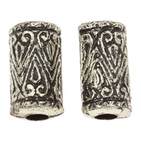 Plated Acrylic Beads Tube antique silver color plated Approx 4mm Approx Sold By Bag