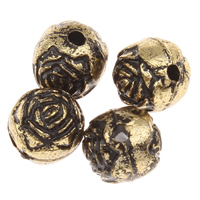 Tanjur akril perle, Cvijet, antička zlatna boja pozlatom, 6x6mm, Rupa:Približno 1mm, Približno 4500računala/Torba, Prodano By Torba