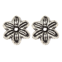 Acrylic Bead Cap Flower antique silver color plated Approx 1mm Approx Sold By Bag