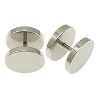 Rozsdamentes acél Ear Piercing ékszerek, Stainless Steel, az eredeti szín, 12x9x2mm, 1mm, 50PC-k/Lot, Által értékesített Lot