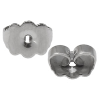 Stainless Steel Tension Ear Nut, original color, 7x5.50x4mm, Hole:Approx 0.5mm, 1000PCs/Bag, Sold By Bag