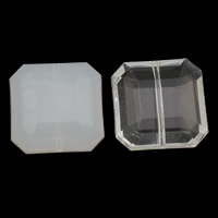 Transparent akryl perler, Octagon, forskellige stilarter for valg & facetteret, 25x25x10mm, Hole:Ca. 1mm, 2Tasker/Lot, Ca. 90pc'er/Bag, Solgt af Lot