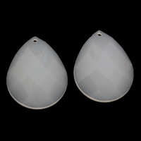 Acrylic Pendants Teardrop faceted & jelly style white Approx 1mm Approx Sold By Lot