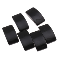 Opaque Acrylic Beads, Dome, double-hole & solid color, black, 18x33x8mm, Hole:Approx 1mm, 1Bags/Lot, Approx 110PCs/Bag, Sold By Lot