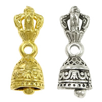 Buddhalainen helmet, Messinki, Vajra Bell, päällystetty, enemmän värejä valinta, nikkeli, lyijy ja kadmium vapaa, 8x22x8mm, Reikä:N. 2mm, 30PC/erä, Myymät erä