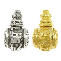 Brass  Guru Bead Set Drum plated Buddhist jewelry & om mani padme hum nickel lead & cadmium free Approx 3mm 3mm Sold By Lot