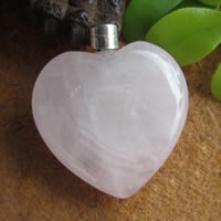 Gemstone Pendants Jewelry with Zinc Alloy Heart silver color plated natural Approx 3mm Sold By Lot