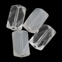 Transparent akryl perler, Rektangel, forskellige stilarter for valg & facetteret, 10x15x5mm, Hole:Ca. 1mm, 2Tasker/Lot, Ca. 1000pc'er/Bag, Solgt af Lot
