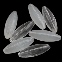 Transparent Acrylic Beads, Oval, different styles for choice & faceted, 7x20mm, Hole:Approx 1mm, 2Bags/Lot, Approx 830PCs/Bag, Sold By Lot