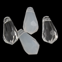 Transparente Acryl-Perlen, Acryl, Pendel, verschiedene Stile für Wahl & facettierte, 9x13mm, Bohrung:ca. 1mm, 2Taschen/Menge, ca. 830PCs/Tasche, verkauft von Menge