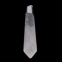 Rose Quartz Pendant with Brass pendulum platinum color plated natural nickel lead & cadmium free Approx 3mm Sold By Lot