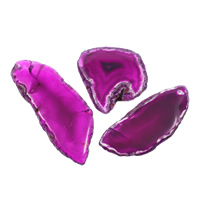 Pendenti agata viola, naturale, 26x60x5mm-44x72x5mm, Foro:Appross. 2mm, 5PC/borsa, Venduto da borsa