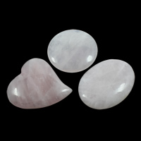 quartzo rosa pingente, naturais, 32x58x7mm-43x46x7mm, Buraco:Aprox 2mm, 5PCs/Bag, vendido por Bag