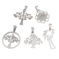 Tree Of Life Pendants Stainless Steel mixed - Approx Sold By Bag