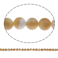 Turbanschnecken Perle, rund, natürlich, verschiedene Größen vorhanden, gelb, Bohrung:ca. 1mm, Länge ca. 15.7 ZollInch, verkauft von Tasche