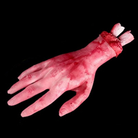 Guma Złamany rąk Prop, Ręka, Halloween biżuteria, 100x260mm, 2komputery/wiele, sprzedane przez wiele