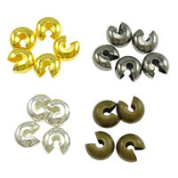 Brass Crimp Bead Cover plated nickel lead & cadmium free Sold By Lot