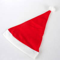 Welwet Czapka świąteczna, świąteczna czapka, Biżuteria Boże Narodzenie & Dwukolorowe, 280x350mm, 12komputery/torba, sprzedane przez torba
